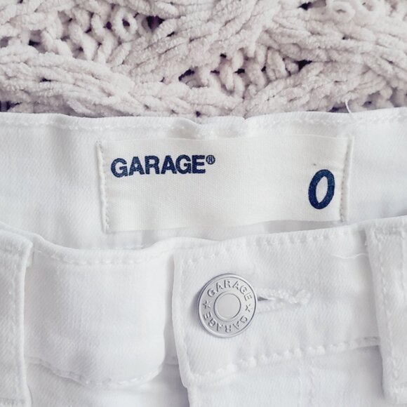 GARAGE White Retro High Rise Skinny Fringe Jeans - Picture 12 of 16